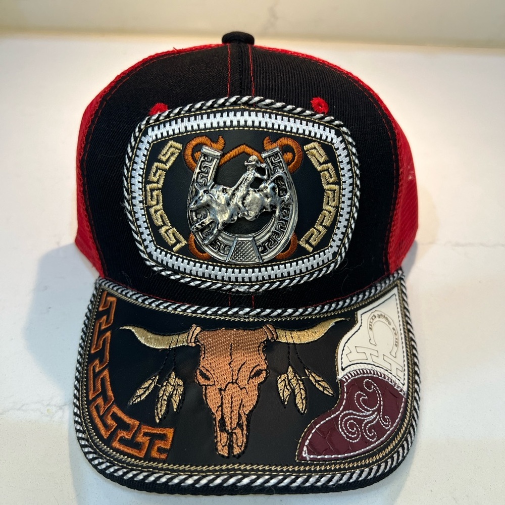 Ranch style Black and Red Cap